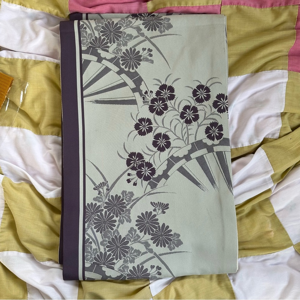 Silver and Purple Fukuro Obi